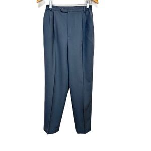 Nordstrom Woolmark Gray Wool Pants Pleated‎ High Rise Trousers Women’s Sz 10 NEW